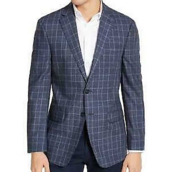 CALVIN Klein Mens Slim-Fit Plaid Wool Sport Coat, Choose Sz/Color